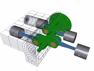 Schema eines Boxermotors